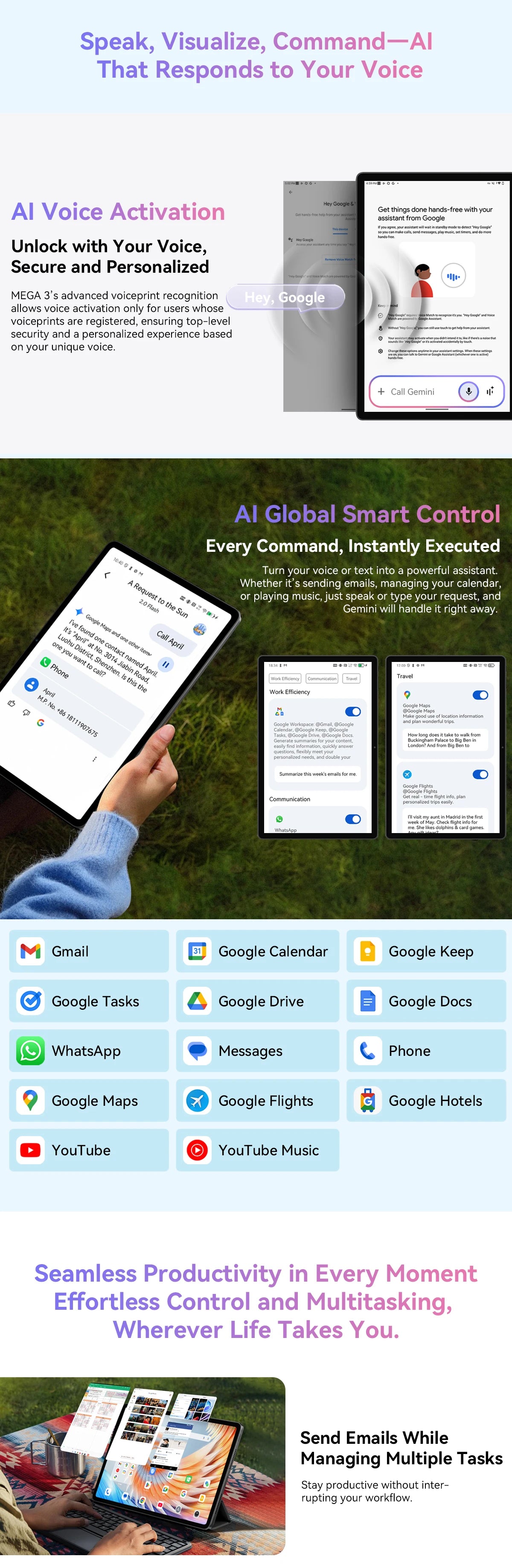 2025 Blackview MEGA 3 Tablet Android 15 Pad 12.1" 2.5K 90Hz Display 12GB 256GB 8800mAh Tablets PC 33W Fast Charging 50MP Camera.