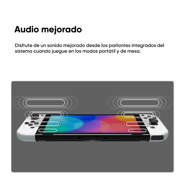 Nintendo Switch OLED Model 7 Inch Screen Joy‑Con Handle Enhanced Audio Adjustable Console Stable TV Mode Video Game.