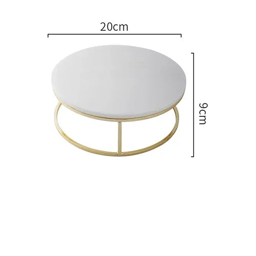 Nordic Marble Cake Dessert Tray Decoration Modern Simple Home Makeup Tools Jewelry Storage Plate Fruit Snack Chocolate Display.