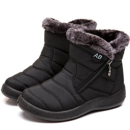 Women's Boots Women's Ankle Boots With Fur Winter Shoes Women Low Heels Winter Boots Snow Waterproof Botas Mujer Winter Footwear.