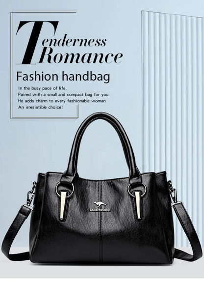 Genuine 3Layers High Quality Soft PU Leather Ladies Shoulder Crossbody Bags for Women  Luxury Handbags  Women  Designer A Main.