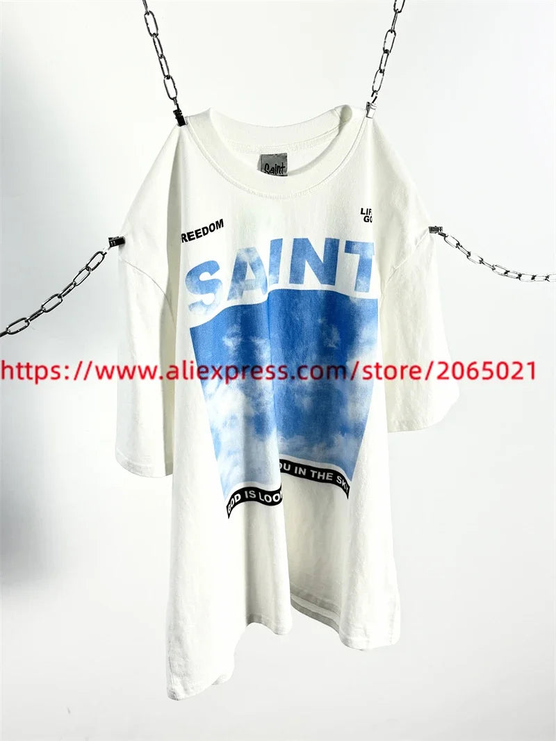 SAINT Vintage NIN Nine-inch Nail T-Shirts Best Quality Vintage Washed T Shirt Tee Tops.