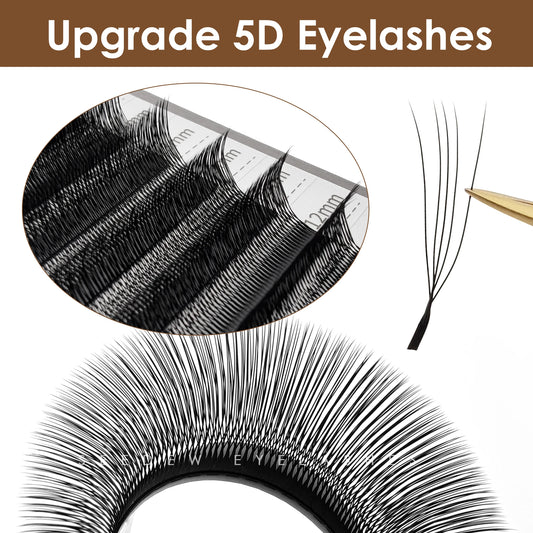 SEEDEW U Shaped 2D/3D/4D/5D Eyelashes Extension Premium Soft False Eyelashes Premade Fan U Lashes.