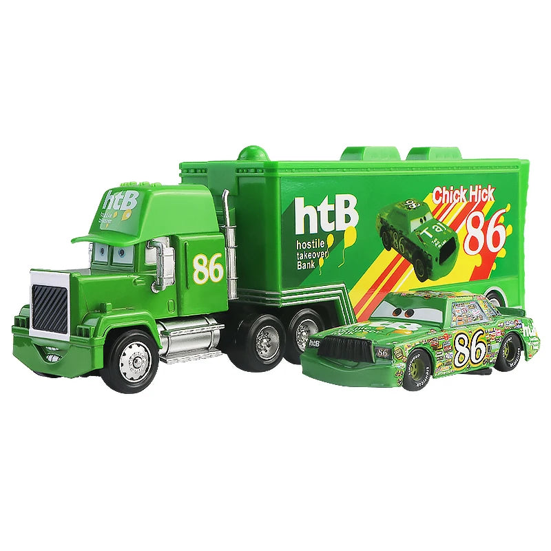 Disney Pixar Cars 2 3 Lightning McQueen Mack Uncle Jackson Storm Car Truck 1:55 Diecast Vehicle Metal Toys Gift for Children