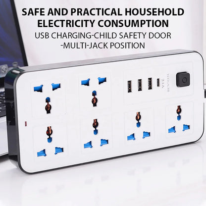 Power Multi Tap Universal Stecker EU US UK Steckdose Steckdosenleiste mit 2 m Verlängerungskabel AC Typ C USB Port Ladung Steckdose.