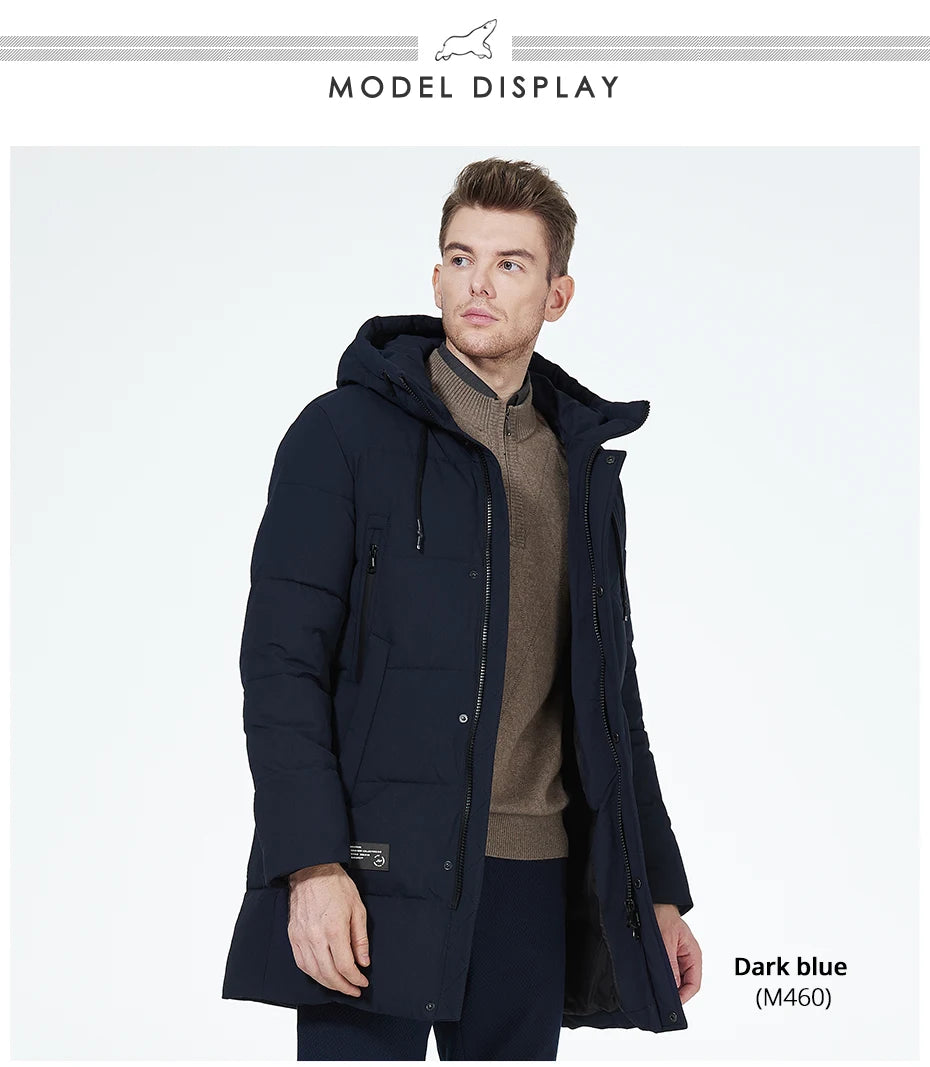 ICEbear 2023 winter jackets for men casual cotton coat mid-length Puffer parkas MWD3061D.