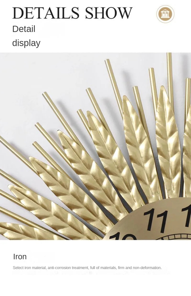 Weizen ohren uhren, Wohnzimmer wanduhren, die Ernte Wohlstand Gesundheit Glück Einheit Freundschaft Vitalität Hoffnung symbolisieren