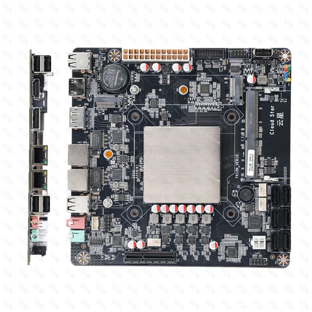 Mini ITX Motherboard N150 for DIY NAS Support DDR4 Max 32GB 2*2.5G RJ45 6*SATA3.0 2*M.2 NVME Low Power Consumption Motherboard.