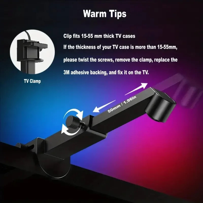 PC/TV LED-Hintergrundbeleuchtung RGBIC LED-Streifenlicht mit Farbpflückungssensor App-Steuerung Musiksynchronisierung Intelligentes RGB-Licht für Gaming-Atmosphäre.