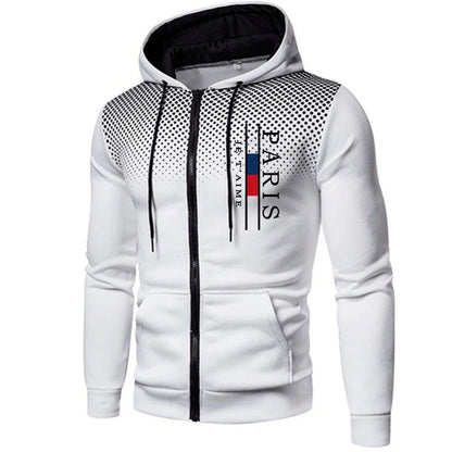 Fashion Autumn Winter Men Hoodies Men's Zipper Sweatshirts Outdoors Jogging Versatile Pants Tracksuit Comfortable Daily Quality.