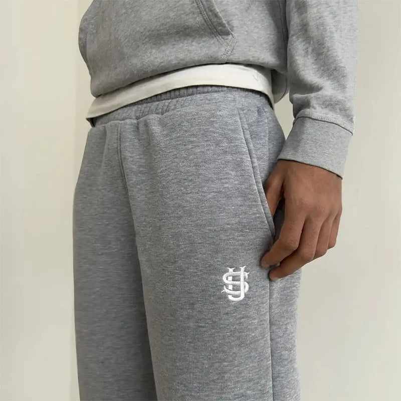 High Street Y2K Hosen Herren Casual Hosen Hoodie Sets Streetwear Gerade Jogginghose Lose Stickerei Hoodie Paar Trendy Anzug.