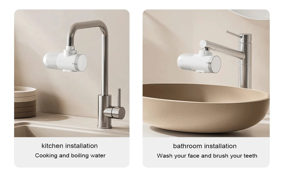 2024 New XIAOMI Mijia Faucet Water Purifier 2 Household Kitchen Tap Visible Water Filter Activated Carbon Percolator System.