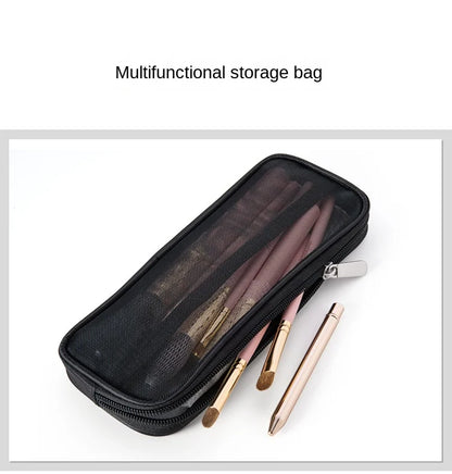 1 Pc Stand Cosmetic Bag for Women Clear Zipper Makeup Bag Travel Female Makeup Brush Holder Organizer Toiletry Bag.
