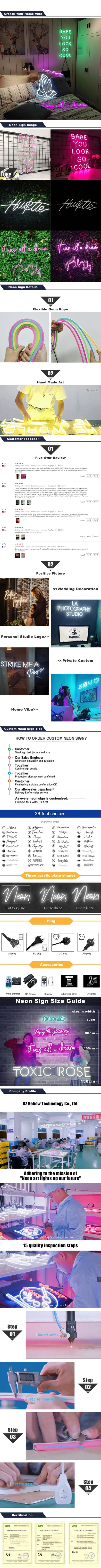Custom Neon Led Sign Personalised Neon Light Room Decoration DIY Wedding Party Birthday Store Business Name Design.