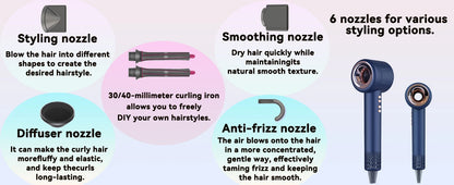 1600W Super Hair Dryer Leafless Hair dryer Personal Hair Care Styling Negative Ion Tool Constant Anion Electric Hair Dryers