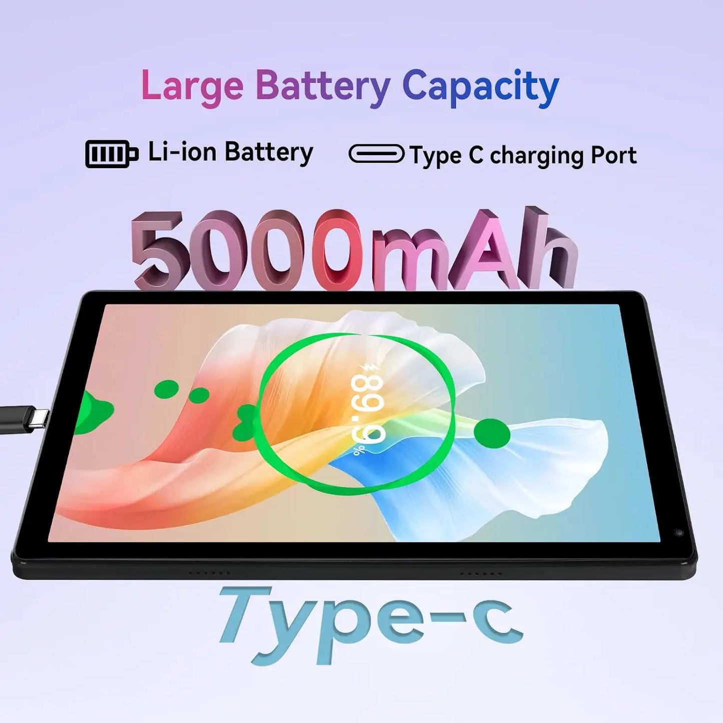 Android 15 Tablet 10.4 Inch Octa-Core Processor 16GB RAM 128GB ROM 1TB TF Card Expand 5G/2.4G WiFi 5MP+8MP Camera Android Tablet.