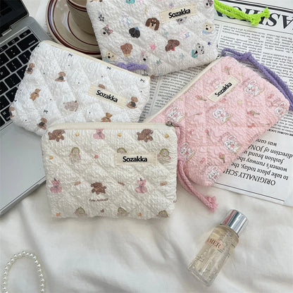 Cute Travel Cosmetic Lipstick Earphone Card Small Portable Storage Bag Purse Mini Makeup Handbags Pouch Organizer In Make Up Bag.