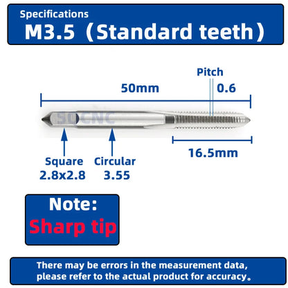 SIQICNC Rechtsgewindebohrer HSS Maschinenstecker Gewindebohrer Metrisches Gewindebohrer Bohrgewindewerkzeug M2 M3 M4 M6 M7 M8 M10 M12 M14 Handwerkzeuge