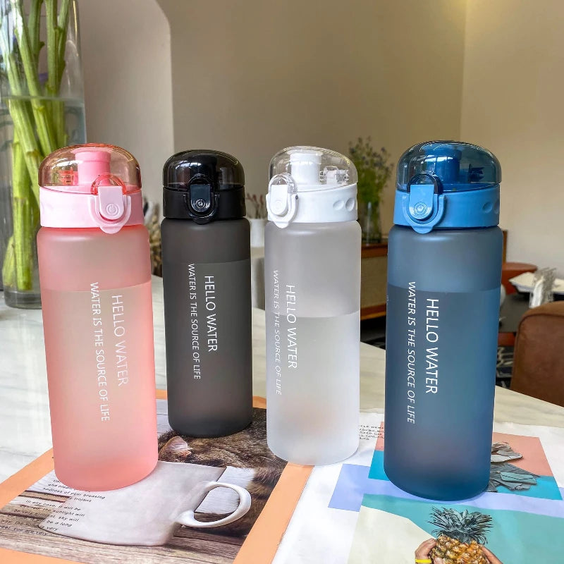 Portable Frosted Cup Reusable Large Capacity Student Outdoor Water Bottle Leak Proof Drinking Water Bottle Fitness Sports Kettle.