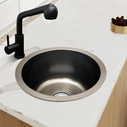 Runde Einzeltanks, Geschirrspülbecken, Küchenspülen aus Edelstahl, Badezimmer-Handwaschbecken, Spüle, Geschirrspülbecken