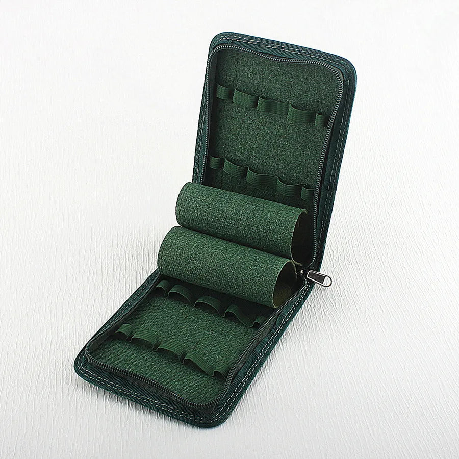 48 /24/10 Slots Fountain Pen Case, Canvas Pen Holder Display Pouch Bag Storage Large Capacity Waterproof.