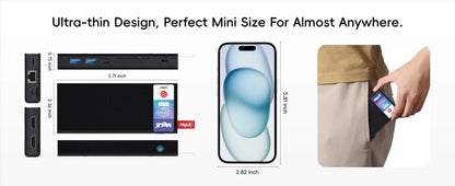 MeLE PCG02 Pro Fanless Mini PC Stick N5105 8GB/256GB, WiFi5 USB PD3.0, Micro Computer Desktop Dual HDMI, Gigabit Ethernet BT5.1.