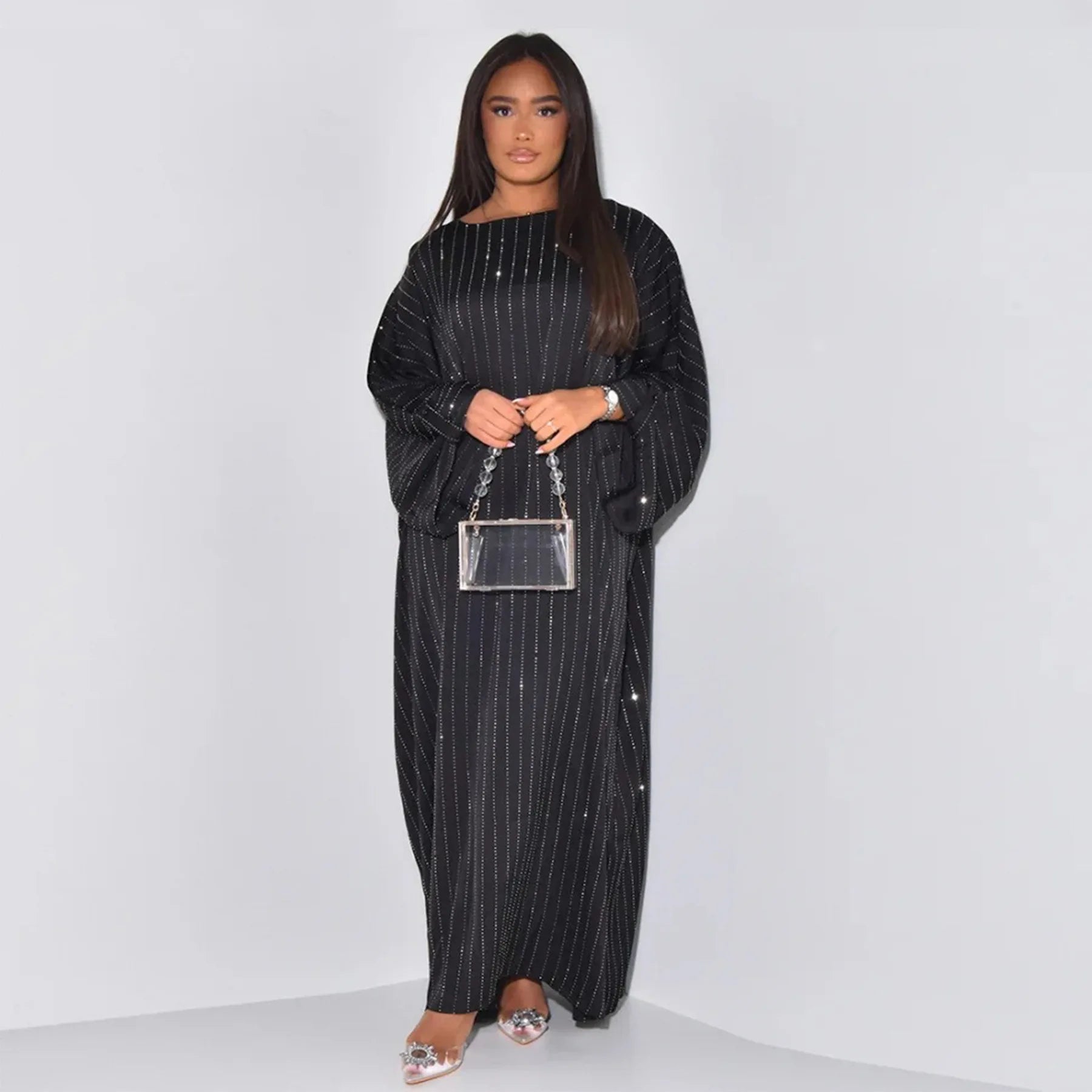 2024 Luxus Dubai Abaya Kleid für Muslimische Frauen Ramadan Eid Saudi-Arabien Party Jalabiya Kleidung Islamische Türkei Modest Lange Robe.
