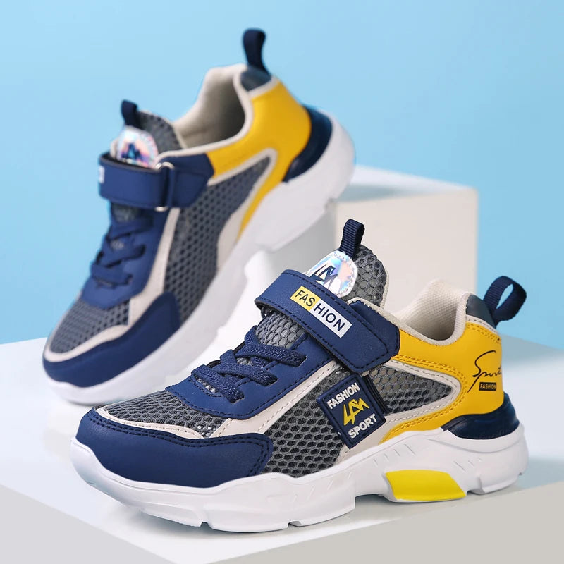 4 Color Kids' Breathable Mesh Sneakers Non-Slip School Sports Shoes for Boys Girls Lightweight Casual Walking Shoes.