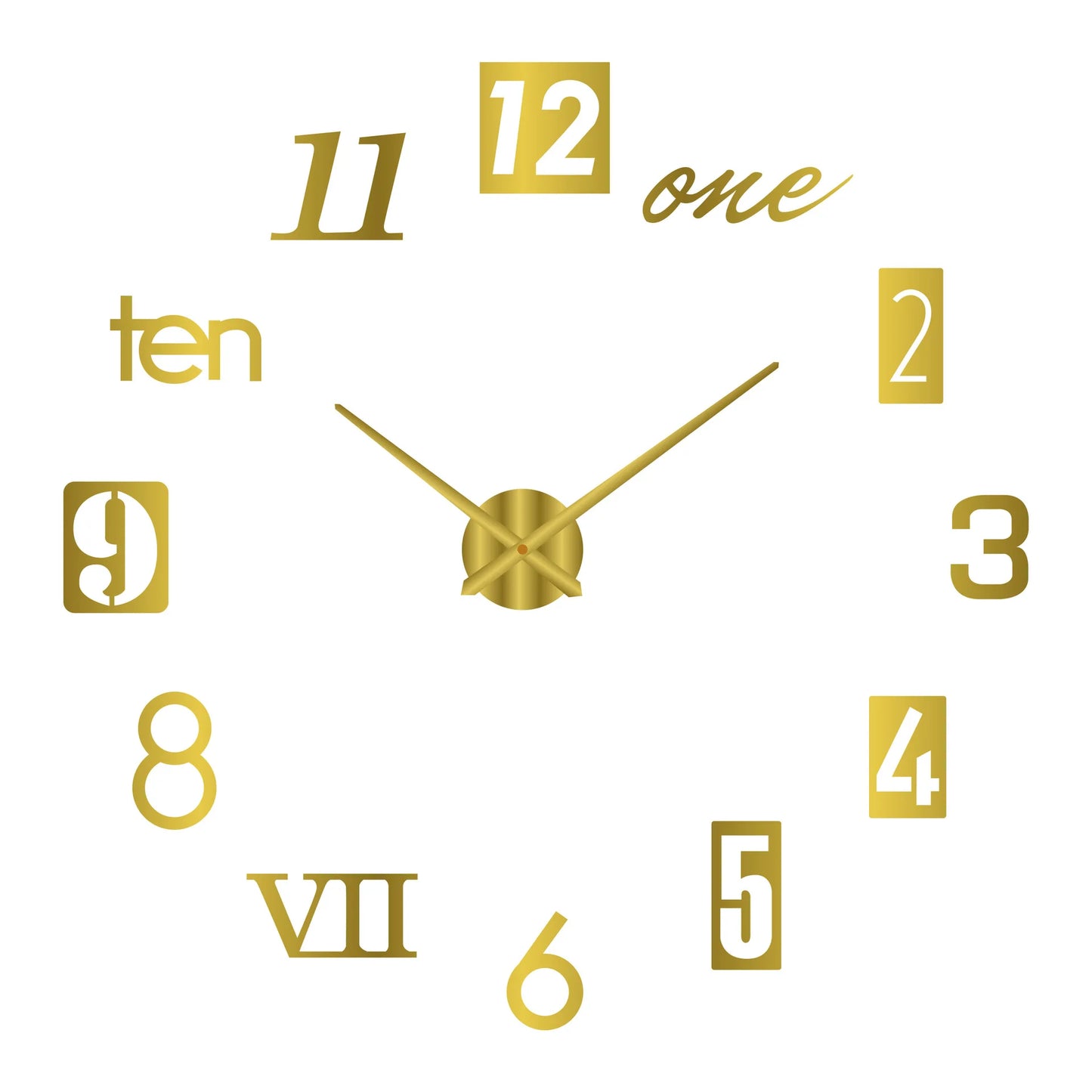 2D/3D Große Römische Ziffer Acryl Spiegel Wanduhr Aufkleber Mode DIY Quarz Uhren Uhr Hause Dekoration Wohnzimmer Aufkleber