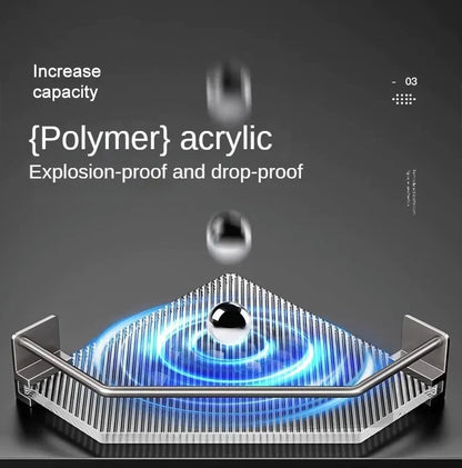 2PCS Badezimmer Acryl Regale Küche Lagerung Organizer Shampoo Regal Dusche Regal Bad Zubehör Kein Bohrer Lagerung Regal