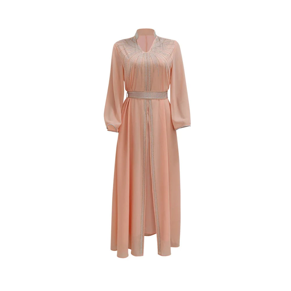 Floral Bedruckte Abaya Arabisch Langes Kleid Frauen Muslimischen Marokkanischen Kaftan Robe Golf Jalabiya Dubai Islam Türkei Kleider Ramadan Kleid