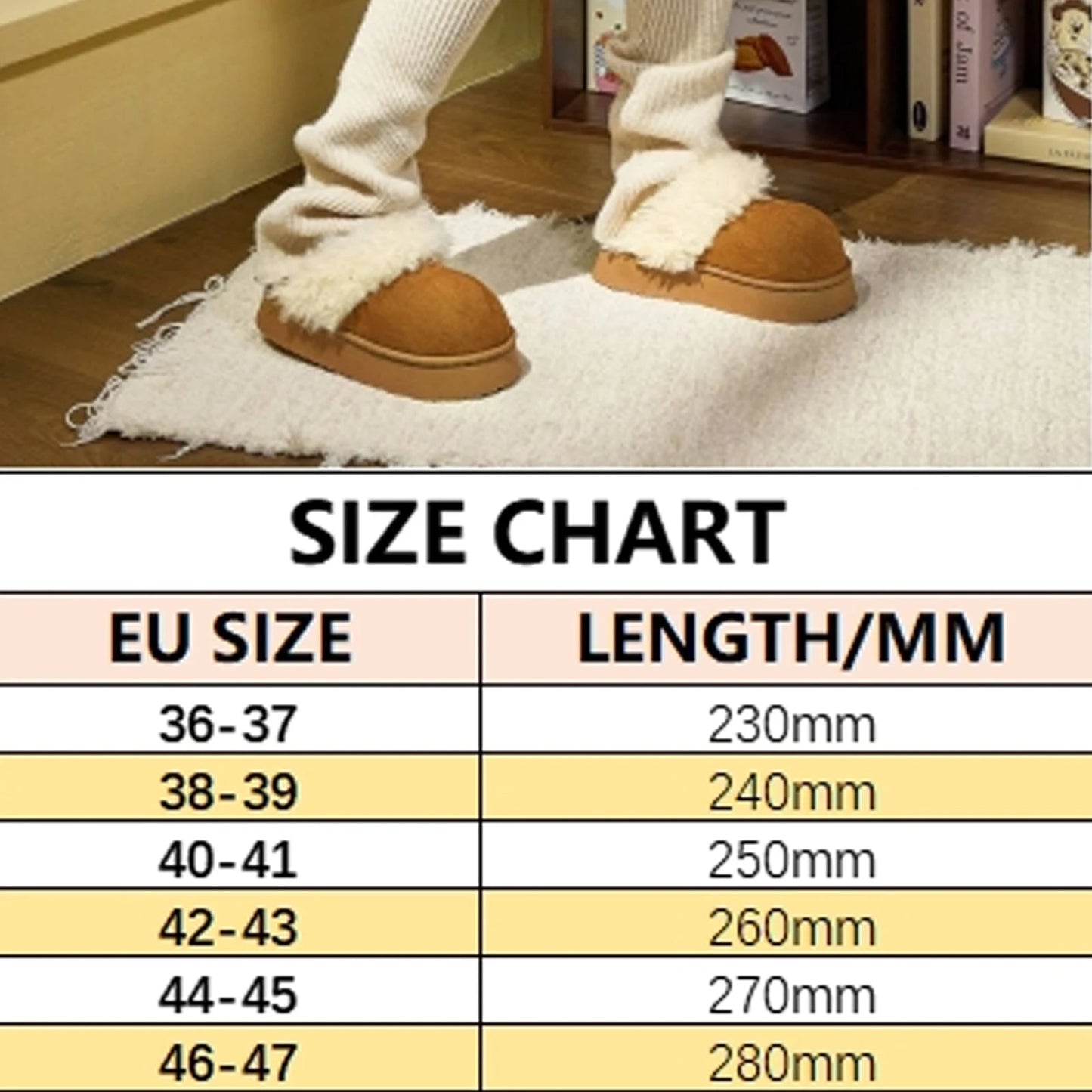 Eyriphy, Größe: 36-37 bis 46-47, Winter-Baumwollschuhe/ Pelzig/ Plateauschuhe/ Damenschuhe/ Hausschuhe Herren/ Baumwollhausschuhe Damen.