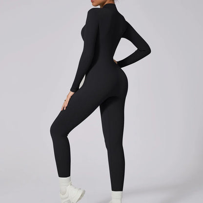 Women's Sporty Dry Fast Jumpsuit Yoga Suit Tight Dance Fitness One-Piece Clothing Set Comfortable Breathable Gymwear.
