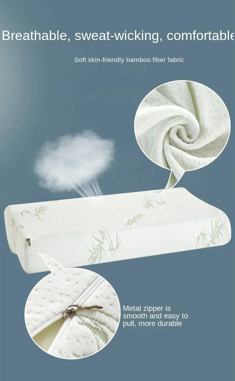 Long Pillow Memory Foam Bedding Pillow Neck Protection Slow Rebound Shaped Maternity Pillow For Sleeping Orthopedic Pillows.