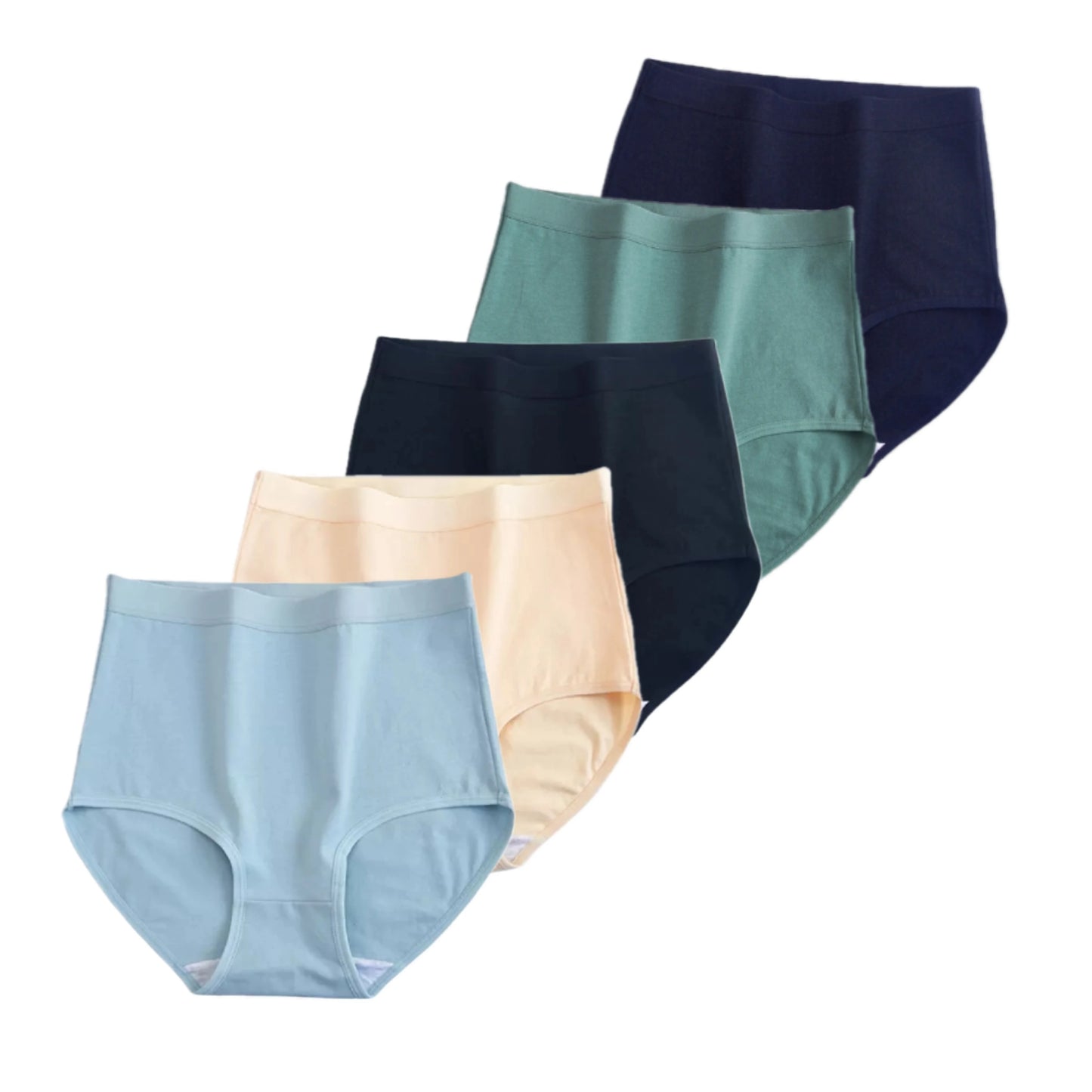 FallSweet 5Pcs/Lot Cotton Panties for Women Plus Size Underwear High Waist Comfortable Female Underpants Sexy Lingerie M-XXXL