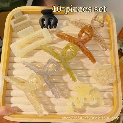 New 8-137PCS Set Hair Clip Combination Women Hair Accessories Grab Clip Hair Band Temperament Hairclip High Ponytail Headband.