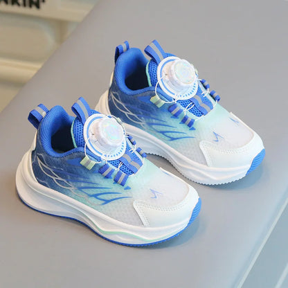 Tenis Child Shoe Casual Sneaker for Boy Kid Shoe for Girl Rotating Buttons Running Shoe for Girl Soft Sole Mesh Braeathable Shoe.