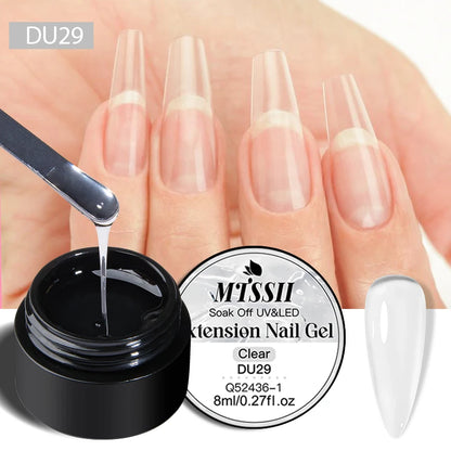 Mtssii 8ML Quick Extension Nail Gel Vernis Nude Milk White Gel Nail Polish UV Semi Permanent Nails Art For Manicure Tools