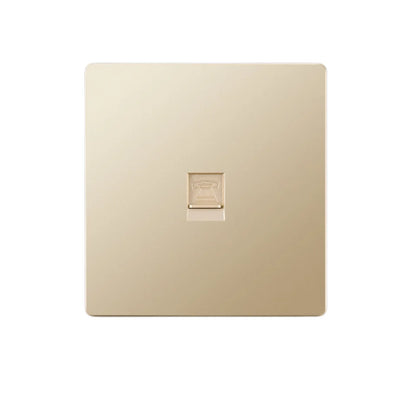 UK Standard 13A Gold USB Stecker Wandsteckdose Lichtschalter, 220V Universal 6-Loch-Doppelsteckdose mit 2,1A USB-Ladeanschluss