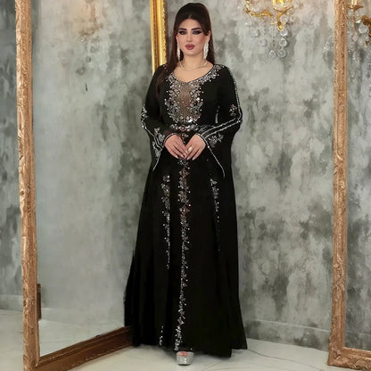 Abayas Für Frauen Dubai Luxus 2025, Afrikanische Muslimische Mode Kleid Kaftan Marocain Abend Party Kleider Kimono Robe Djellaba Frauen.