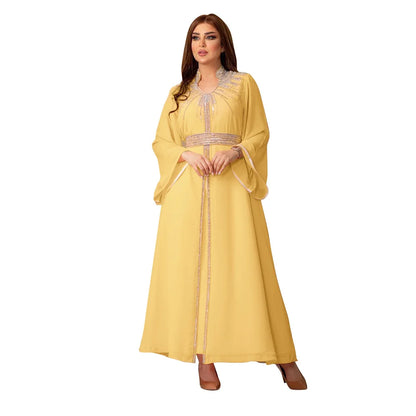 Floral Bedruckte Abaya Arabisch Langes Kleid Frauen Muslimischen Marokkanischen Kaftan Robe Golf Jalabiya Dubai Islam Türkei Kleider Ramadan Kleid