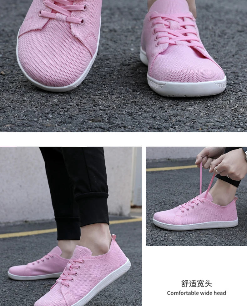 Barfußschuhe mit breiter Zehenpartie für Herren und Damen, minimalistische Wandersneaker |   Zero Drop Sole |   Atmungsaktives Mesh.