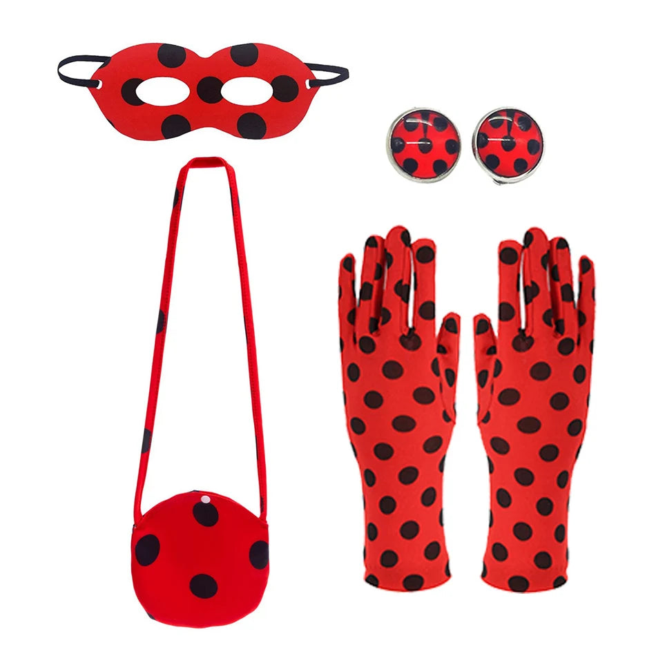 Mädchen Little Beetle Flying Sleeve Cosplay Prinzessin Kleid Geburtstag Halloween Party Kleidung Kinder Marinette Performance Kostüme.