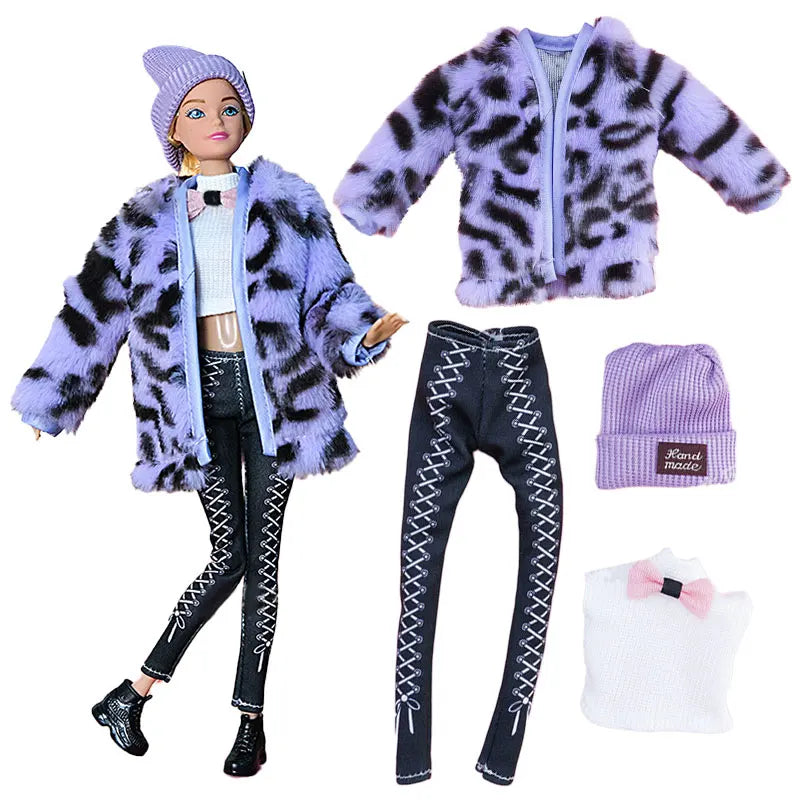 1 Set Fashion Clothes For Doll Clothes Coat Jacket Pants Dress Shirt Sweater Skirt Daily Wear Mini Doll Accessories Girl`s Toy