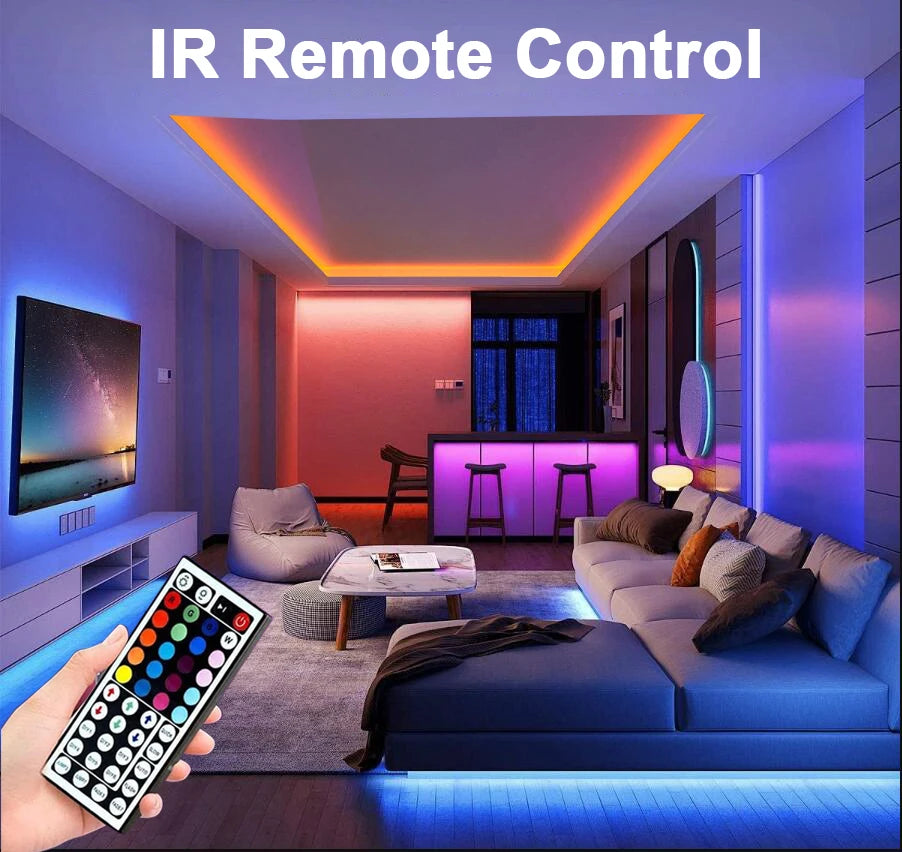 RGB-LED-Streifenlichter, 5 m, 10 m, 20 m, 30 m, LED-Raumlicht mit APP-Steuerung, flexibles Band, Luces-LED-Band für Zimmer, Schlafzimmer, Dekoration.