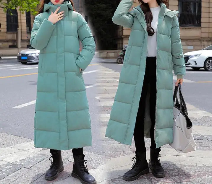 Herbst/Winter Neue Mode Lange Ärmeln Mit Kapuze Zipper Einfarbig Slim Fit Lange Version Jacke Für Frauen, 4 farben.