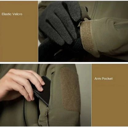 Winter Autumn Fleece Men Jacket Tactical Waterproof Suit Outdoor Fishing Hiking Camping Tracksuits Coat Thermal Suit.