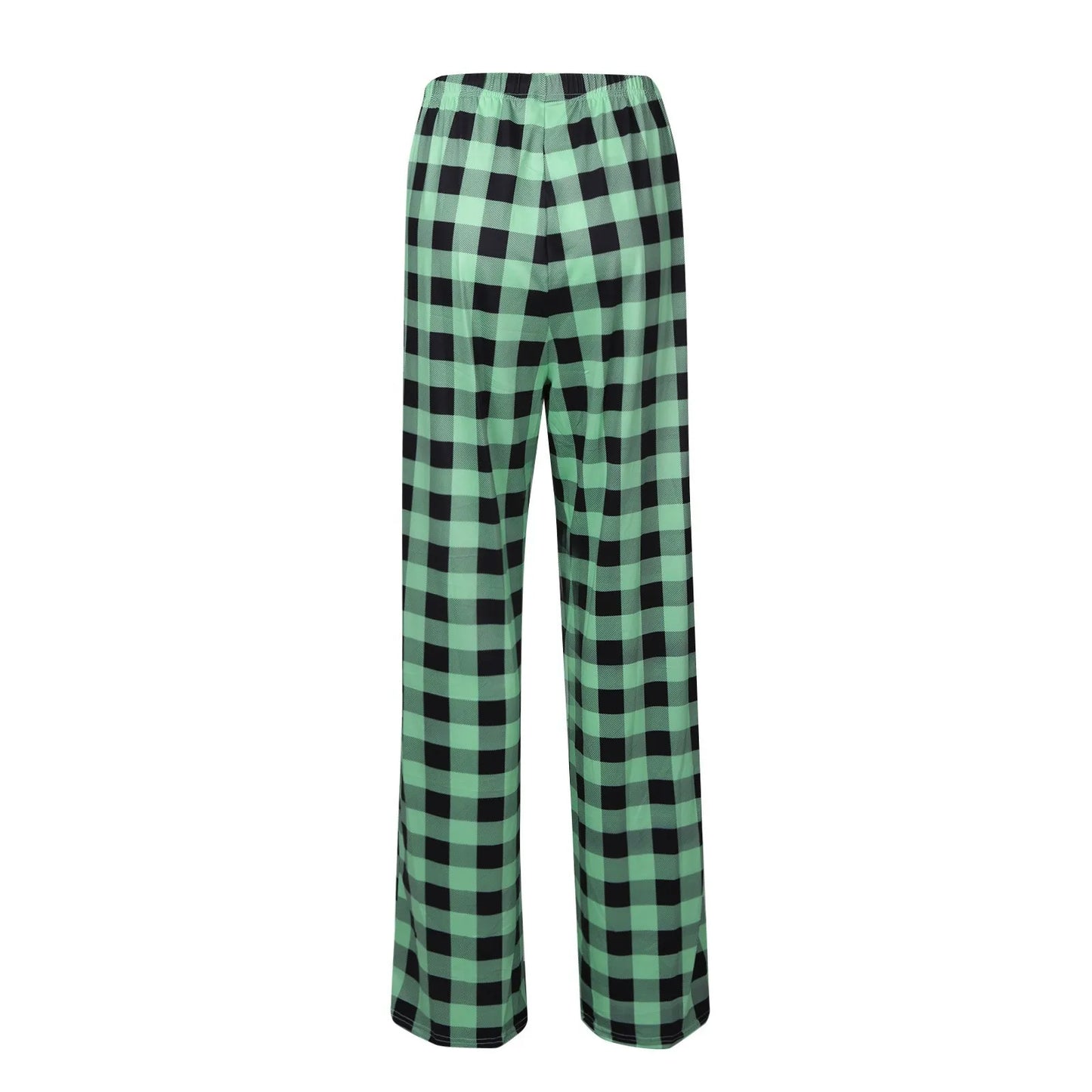 Frauen Weihnachten Pyjama Hosen Herbst Winter Plaid Gedruckt Hosen Mode Lässig Breite Bein Hosen Kleidung Streetwear.