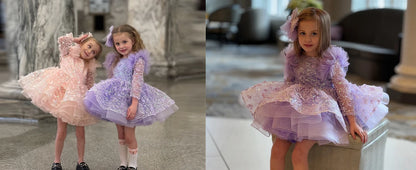 Neues elegantes Kleid für Mädchen, Blumenhochzeit, Hochzeit, langer bestickter Panto-Rock, 4–12 Jahre altes Klavier-Performance-Mädchenkleid.