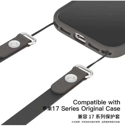 High End Official Magnetic Woven Strap for Orginal Iphone 17 Pro Max 17 Air Phone Crossbody Lanyard Anti-loss Apple Strap.
